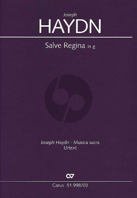 Haydn Salve Regina g-moll Hob.XXIIIb:2 Klavierauszug (SATB Soli oder Chor, 2 Vl, Va, Orgel obl, Bc) (Armin Kircher)