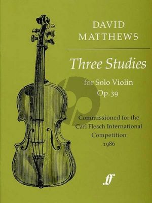 3 Studies Op. 39 for Violin