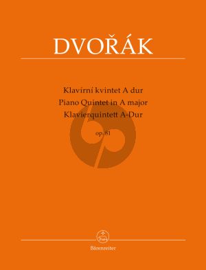 Dvorak Quintet A-major Op.81 Piano-2 Vi.-Va.-Vc. (Score/Parts) (Antonin Cubr)