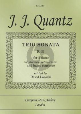 Quantz Triosonata c-minor K.33 2 Flutes[Vi./Ob./Rec.)-Bc (edited by David Lasocki)