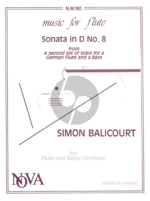 Balicourt Sonata D-major No.8 Flute-Bc