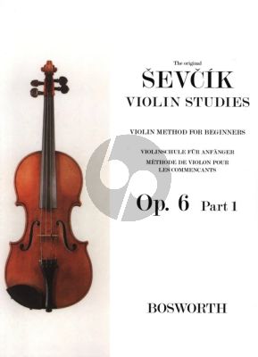 Sevcik Violin Method for Beginners Op.6 Vol.1 - 1st Position (English/French/Italian)