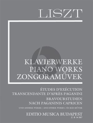 Liszt Liszt Complete Piano Works Supplement Vol.12 (Études d'Exécution Transcendante d'apres Paganini and other Works) (Edited by Kaczmarczyk Adrienne)