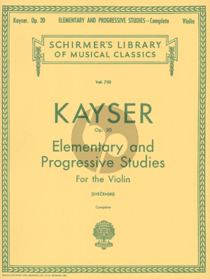 Kayser 36 Elementare & Progressive Studies Op.20 Violin (Louis Svecenski)