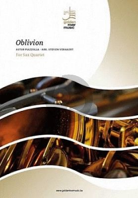 Piazzolla Oblivion 4 Saxophones (SATB) (Score/Parts) (Verhaert)
