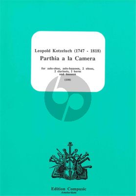 Kozeluch Parthia a la Camera (Oboe-Bassoon solo- 2 Ob.- 2 Clar.[Bb[- 2 Horns[Bb]- 2 Bns.) Score and Parts (Nieuwenhuis)