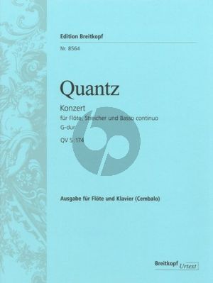 Quantz Concerto G-major QV 5:174 for Flute and Piano (Edition for flute and piano by Gerhard Braun and Siegfried Petrenz)
