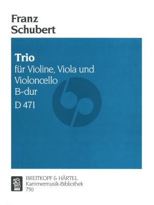 Schubert Trio No.1 B-flat major D.471 Violin-Viola- and Violoncello (Parts)