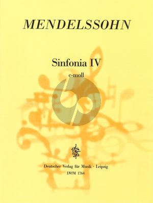 Mendelssohn Sinfonia No. 4 c-moll MWV N 4 Streichorchester (Partitur) (Hellmuth Christian Wolff)