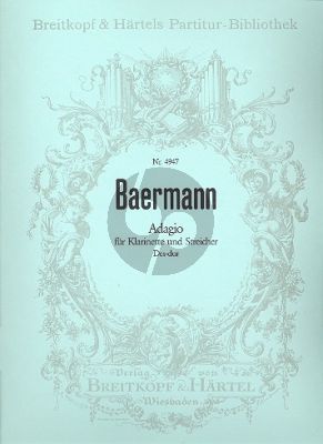 Baermann Adagio Des-dur (attrib. to Richard Wagner) (Clarinet-Strings) Score