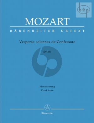 Vesperae solennes de Confessore KV 339 (Soli-Choir-Orch.) (Vocal Score)