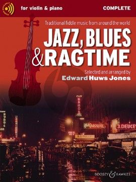 Huws Jones Jazz-Blues & Ragtime Violin (or 2 Violins) and Piano (Guitar ad lib.) (Bk-Cd)