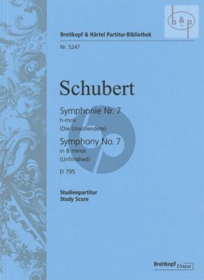 Schubert Symphonie No.7 D.759 h-moll Orchestra (Study Score)