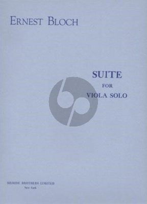 Bloch Suite Viola solo (1959)