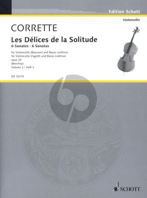 Corrette Les Delices de la Solitude 6 Sonatas Op.20 Vol.2 No.4-6 Violoncello[Fagott] und Bc (Herausgegeben von Gwilym Beechey)