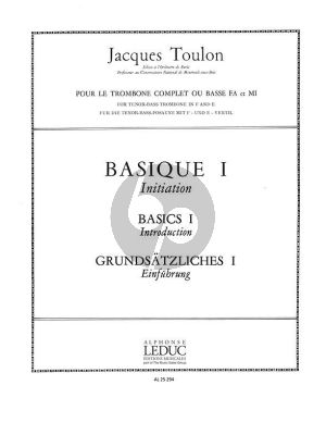 Toulon Basique Vol. 1 Initiation pour Trombone