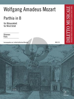 Mozart Parthia B-dur KV 361 2 Oboen-2 Klarinetten-2 Horner-2 Fagotten (Stimmen) (Bastiaan Blomhert)
