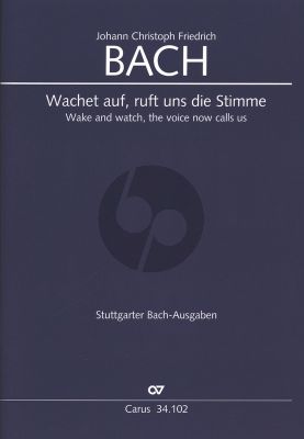 Bach Wachet Auf ruft uns die Stimme SATB-Organ ad lib. Partitur (Herausgeber Klaus Hofmann) (Stuttgarter Bach-Ausgaben)