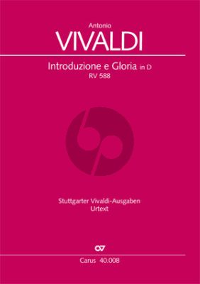 Vivaldi Introduzione e Gloria RV 588 SSAT Soli-Choir and Orchestra Fullscore