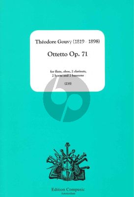 Gouvy Ottetto Op.71 Fl.-Ob.- 2 Clar.[Bb]- 2 Horns[Eb]- 2 Bassoons (Score/Parts)