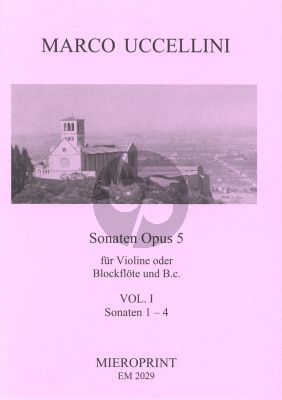Uccelini Sonaten Op.5 Vol.1 No.1-4 Violine[Blockflote] und Bc (Generalbassaussetzung Winfried Michel)