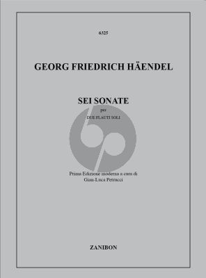 Handel 6 Sonatas for 2 Flutes (Edited by Gian-Luca Petrucci)