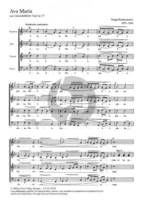 Ave Maria SATB und De Profundis SATB