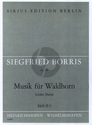 Borris Musik fur Waldhorn Op.109 Vol.2 Heft 1 Leichte Duette 2 Horner