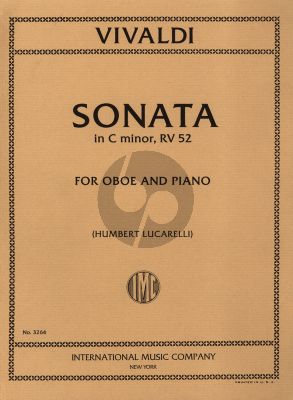 Vivaldi Sonata c-minor RV 53 - F.XV No.2 Oboe and Piano (Humbert Lucarelli)