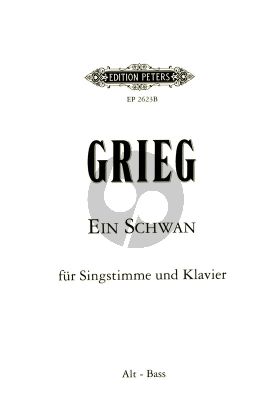 Ein Schwan (A Swan / Le Cygne) Op.25 No.2 (1876) Tiefe Stimme (Es dur) und Klavier