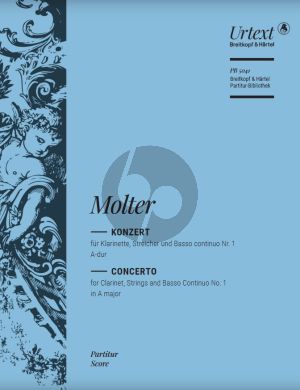 Molter Konzert No.1 A dur Klarinette und Orchester Partitur (Urtext herausgegeben von Heinz Becker)