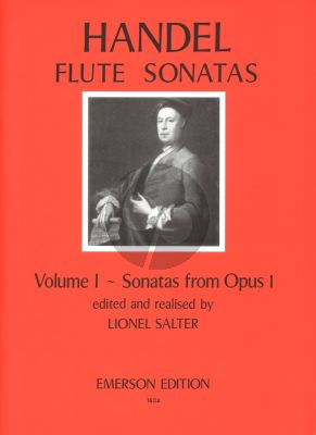 Handel Flute Sonatas Vol.1 Flute-Bc (Sonatas from Opus 1) (Edited and realised by Lionel Salter)