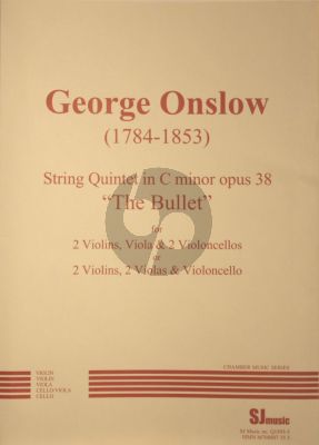 Onslow Quintet c minor Op.38 "Bullet" 2 Violins-2 Violas and Cello (or 2 Violas and 1 Cello) (Parts)