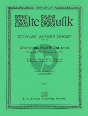 Mozart Divertimento No.12 Es-dur KV 252 (Stimmen)