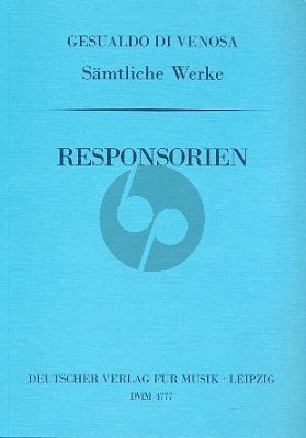 Gesualdo Samtliche Werke Vol.7 Responsorien
