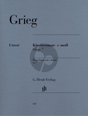 Grieg Sonate e-moll Op.7 fur Klavier (edited by Steen-Nokleberg) (Henle-Urtext)