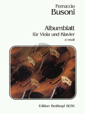 Busoni Albumblatt e-moll BV.272 Viola-Klavier (Klengel)
