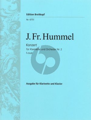 Hummel Konzert No.2 f-moll Klarinette-Orchester (KA) (Ulrich Haverkampf)