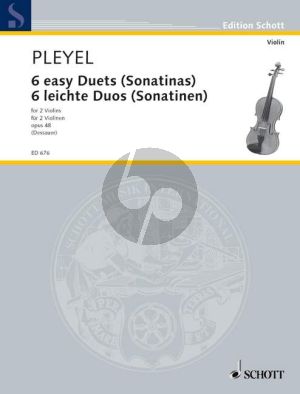 Pleyel 6 Leichte Duette (Sonatinen) Op.48 2 Violinen (Dessauer) (Grade 3-4)