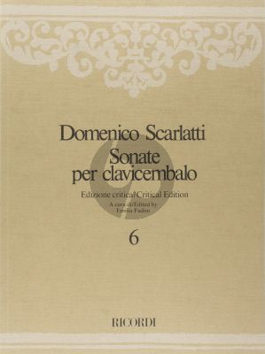Scarlatti Sonate per Clavicembalo Vol.6 L. 274 - L. 333 (critical edition by Fadini)