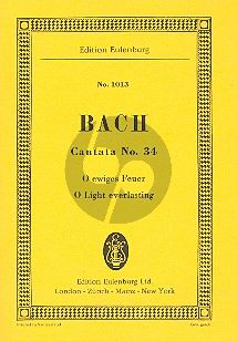 Kantate BWV 34 O ewiges feuer, o Ursprung der Liebe Study Score