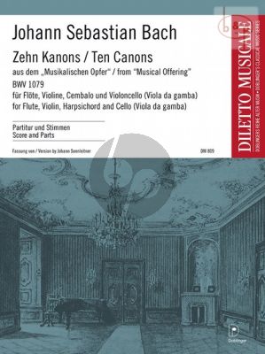 10 Kanons aus dem Musikalisches Opfer BWV 1079 Flute-Violin-Cembalo [Vc.]