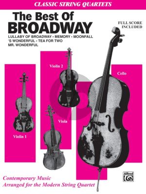 The Best in Broadway for String Quartet (Score/Parts)