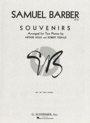 Barber S.  Souvenirs Op.28 for 2 Pianos (2 Parts Included)