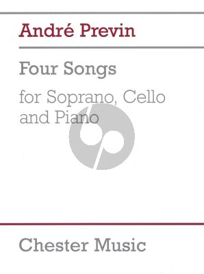 Previn 4 Songs soprano Voice-Pello-Piano Score-Parts