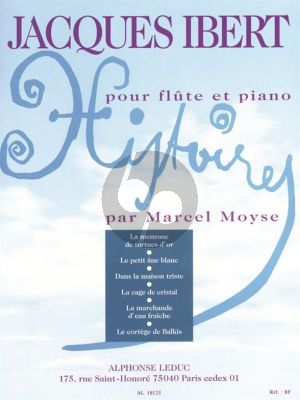 Ibert Histoires Flute and Piano (complete) (Marcel Moyse)
