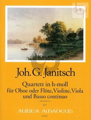 Quartett h-moll (Oboe[Fl.]-Violin-Viola-Bc) (Score/Parts)