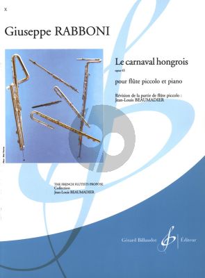 Rabboni Le Carnaval Hongrois Op. 65 Piccolo et Piano (J.P. Beaumadier) (Moyenne Difficulte [6])