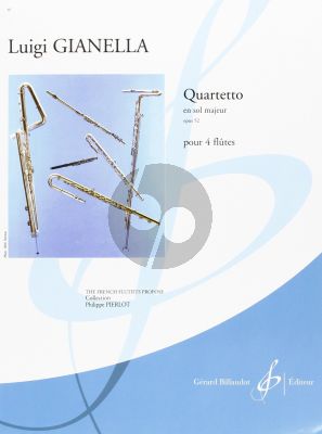 Gianella Quartetto Sol Majeur Opus 52 4 Flutes (Pierlot) (Score/Parts) (Pierlot)