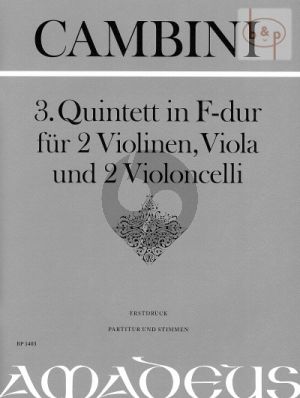 Quintet No.3 F-major (Score/Parts)
